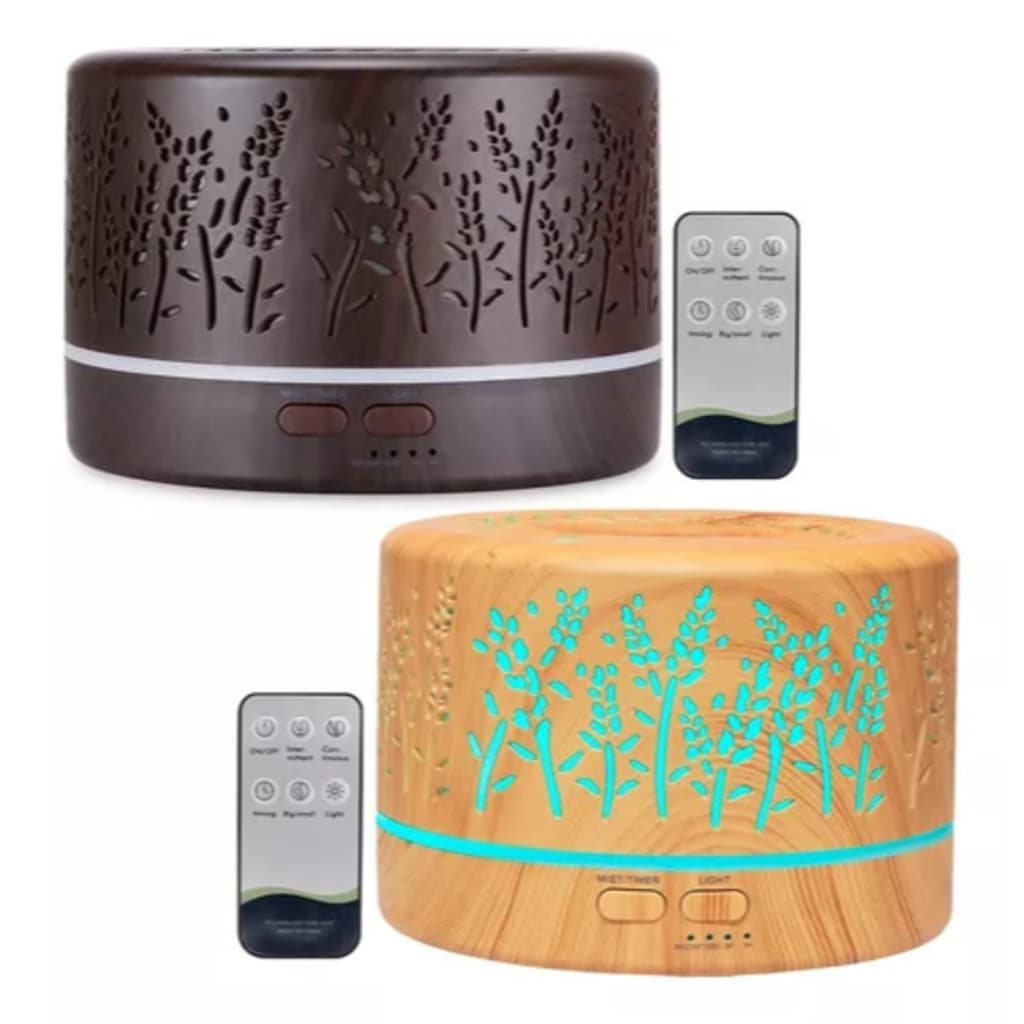 Umidificador Aromatizador De Ar 700ml Ultrassônico 7 Leds Difusor Aromas Óleos Essenciais Controle