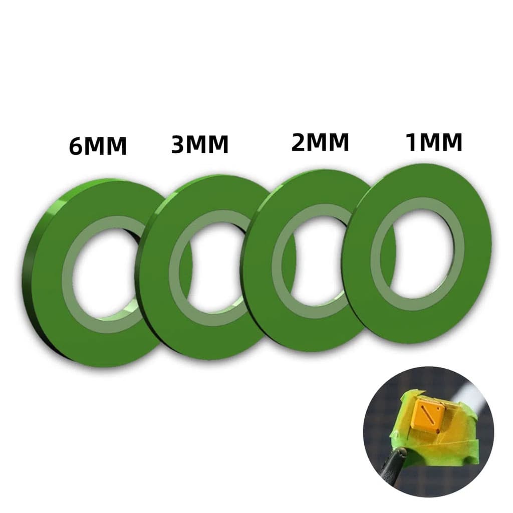 Fita Adesiva Para Pintura De Modelo Gundam Gunpla De Cobertura Colorir Sem Vazamento De Cor Fitas Adesivas Fracas De Plástico 18M 1mm/2mm/3mm/6mm MS084