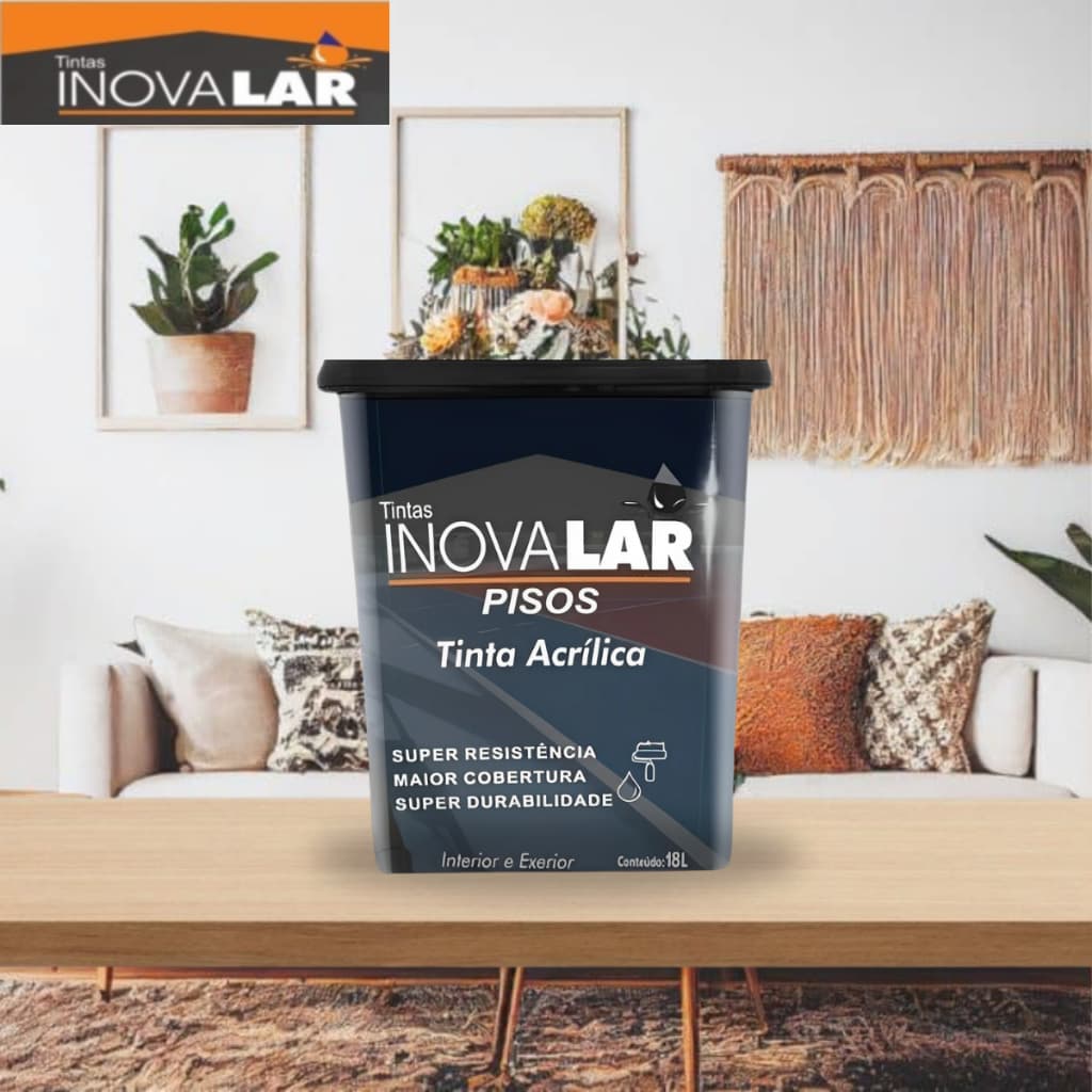 Tinta Piso Inovalar 18L Premium - Antimofo, Sem Cheiro, Alta Cobertura