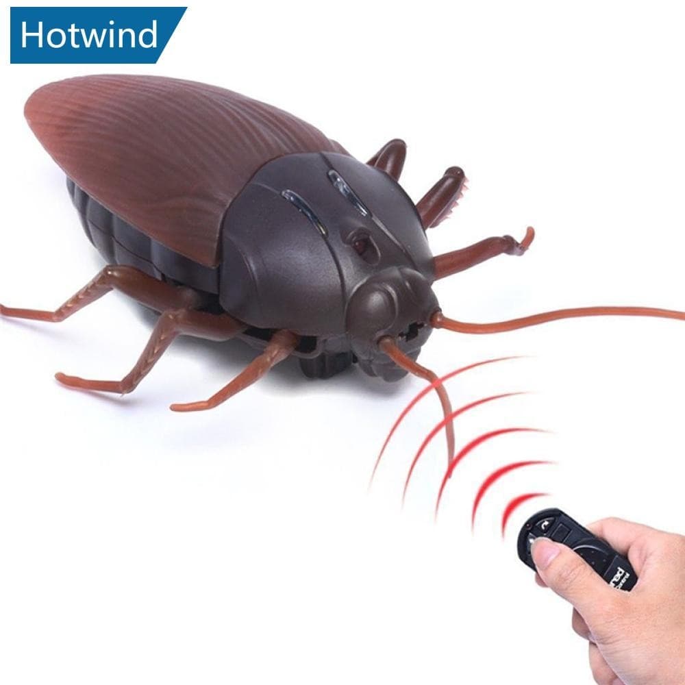 HW Controle Remoto Barata Falsa RC Brinquedo Brincadeira Insetos Piada Truque Assustador Brinquedos F4J7