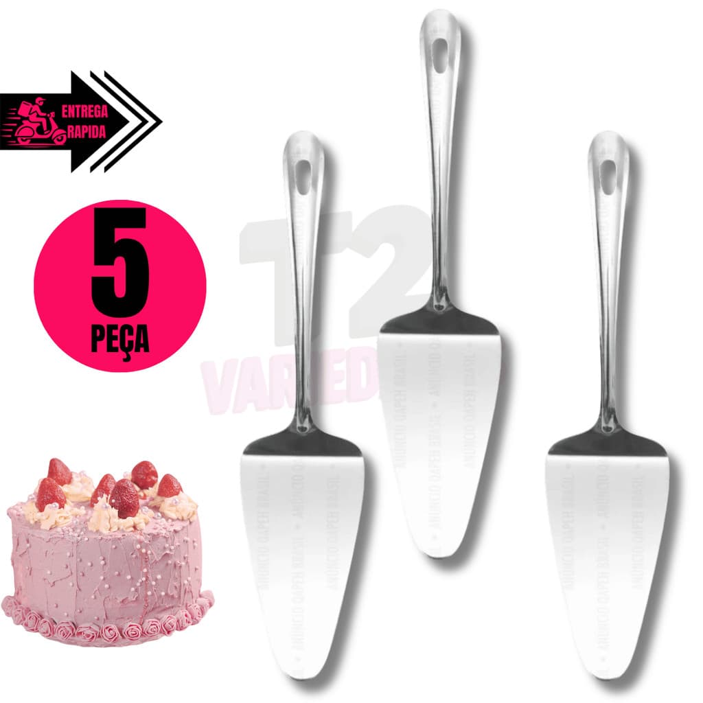 Espátula para Cortar Bolo Torta e Pães de Aço Inox 27,5CM