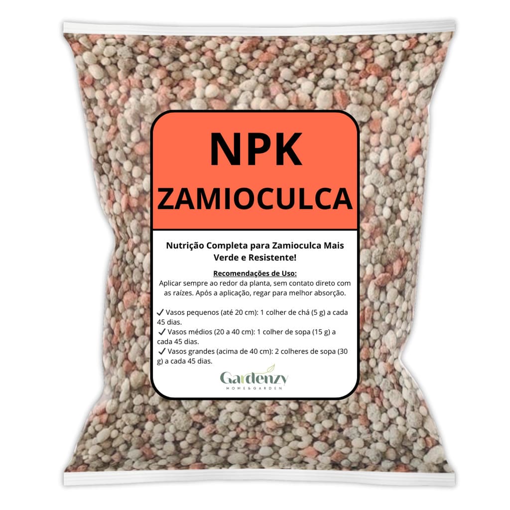 Adubo Fertilizante NPK para Zamioculca – Crescimento Saudável e Folhagem Verde | 500g, 1kg ou 3kg