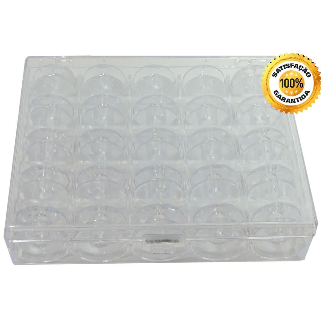 Estojo 25 Bobina Carretilha Singer Plastica Baixa Original