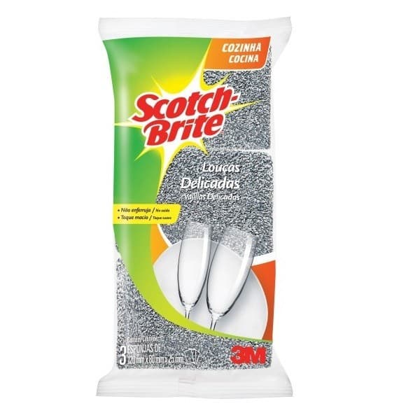 Esponja Prateada SCOTCH-BRITE 3M ANTI Risco 3 UNID