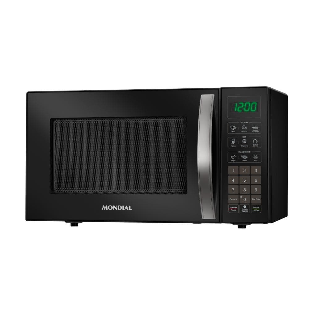Microondas 34L 220V 1200W Preto Mondial  MO-02-34-B Espelhado