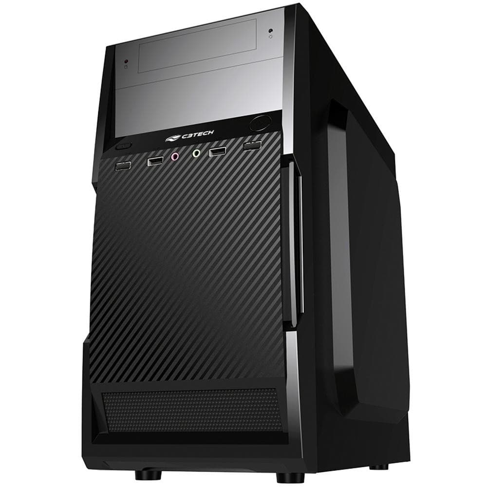 GABINETE MICRO ATX MT-25V2BK COM FONTE 200W C3 TECH + MOUSE PAD BRINDE