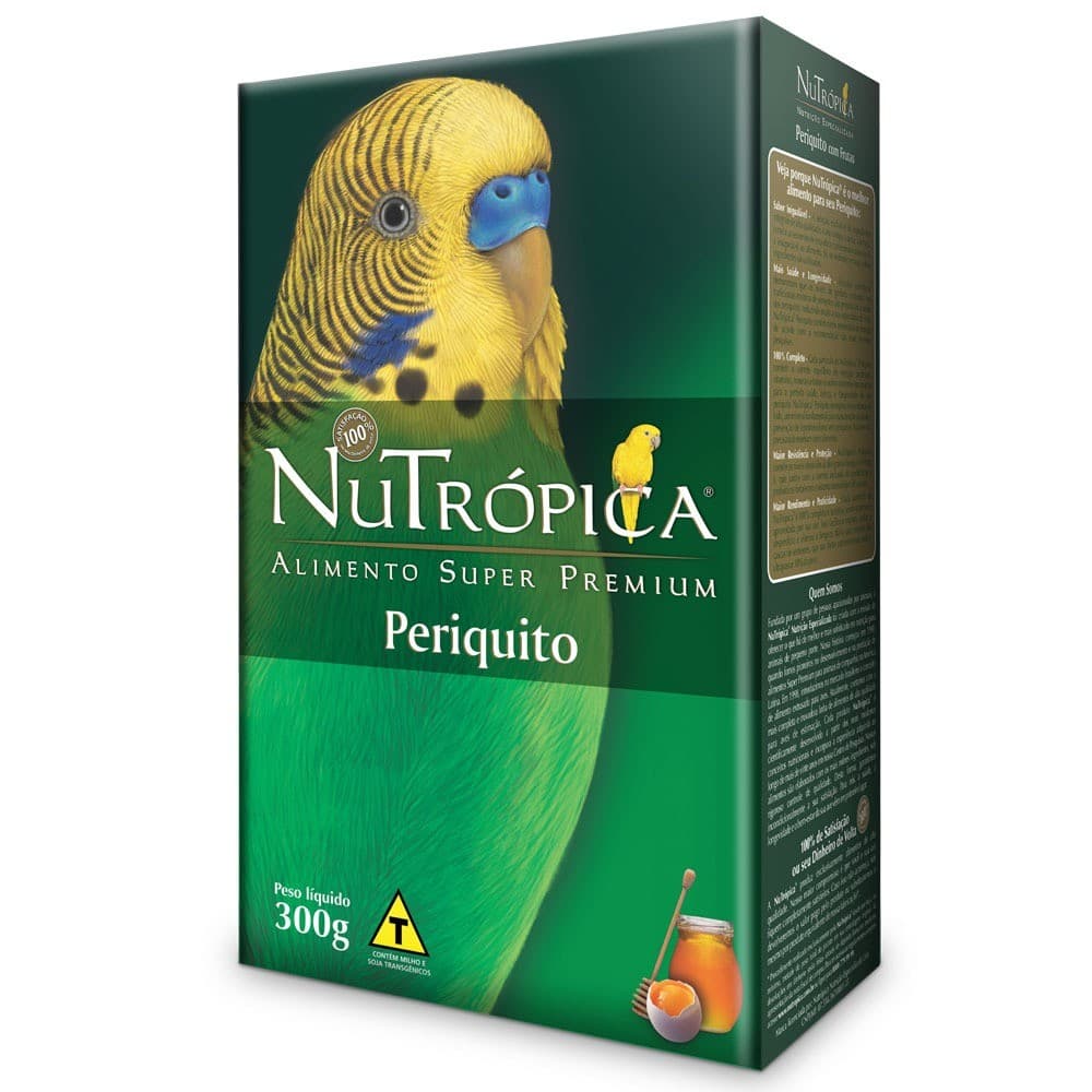 Ração Para Periquito Nutrópica 300g Alimento Super Premium