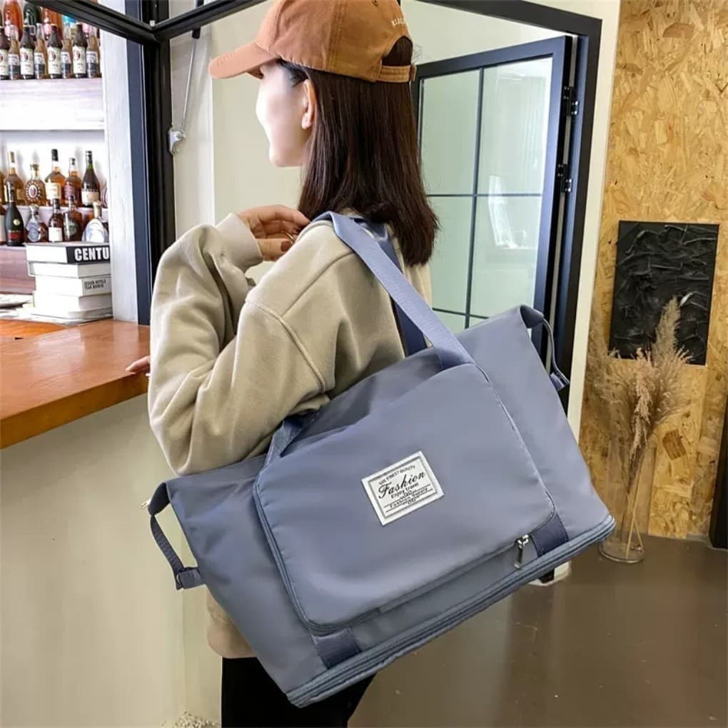 Bolsa De Viagem De Grande Capacidade À Prova D'Água Multifuncional Dobrável Secos E Molhados