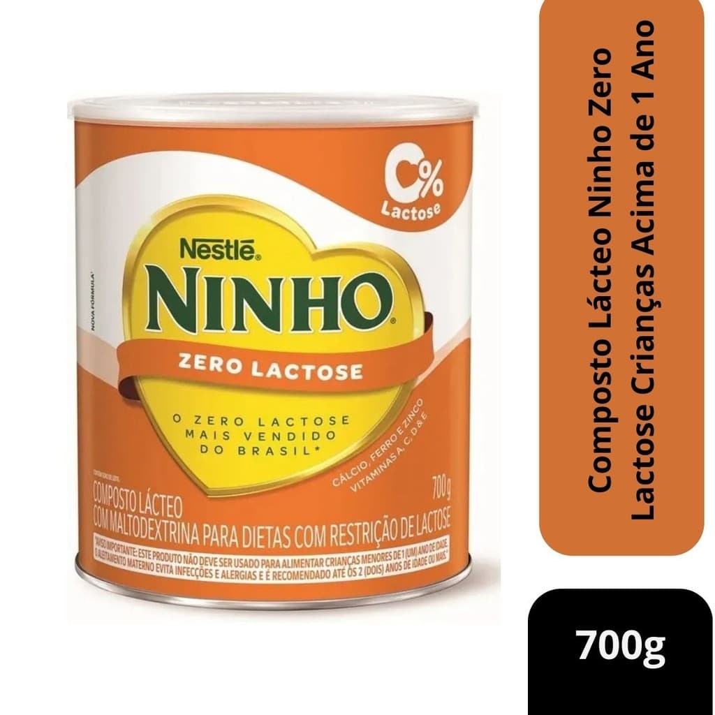 Composto Lácteo Ninho Zero Lactose Crianças Acima de 1 Ano