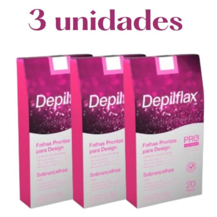 Kit com 60 folhas prontas  para  Desing de Sobrancelhas Cera  Depilflax