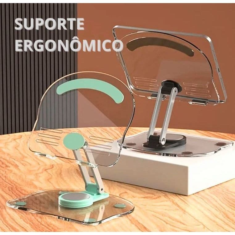Suporte Ergonômico para Tablets e Celulares | Resistente, Prático e Ajustável | Ideal para Trabalho e Estudo