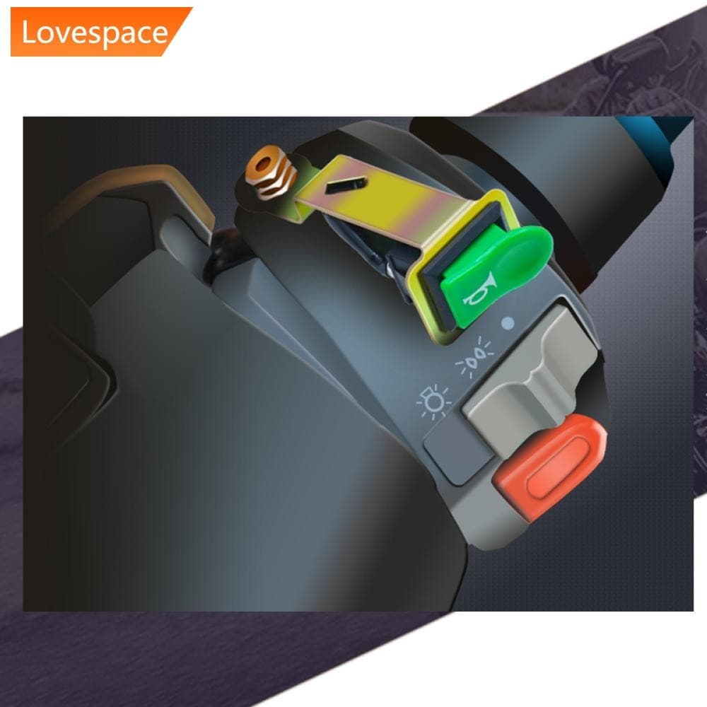 LS-STORE Botão Interruptor De Controle De Sinal De Buzina Universal Para Motocicleta , ATV , UTV , Dirt Bike , Scooter ,