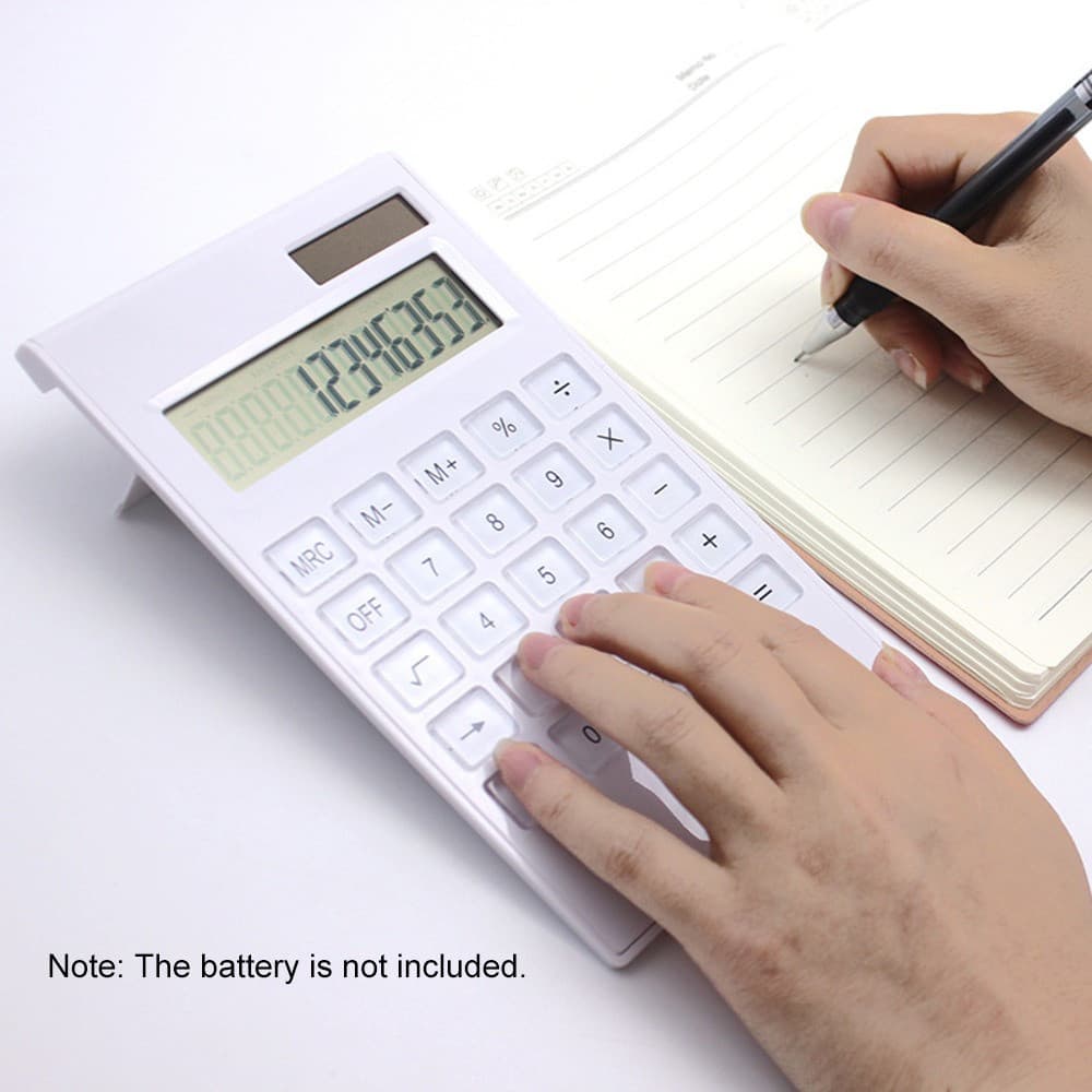Mostrar Calculadora Solar Ultra-fino 12 Dígitos Grande Deskt