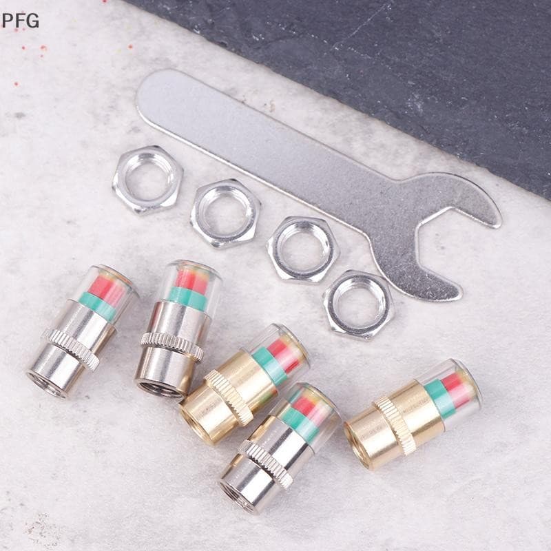 PFG Monitor De Pressão Dos Pneus Do Carro 4 Pçs Válvula Externa Ar Tampas Alta Precisão Aviso Precoce FG