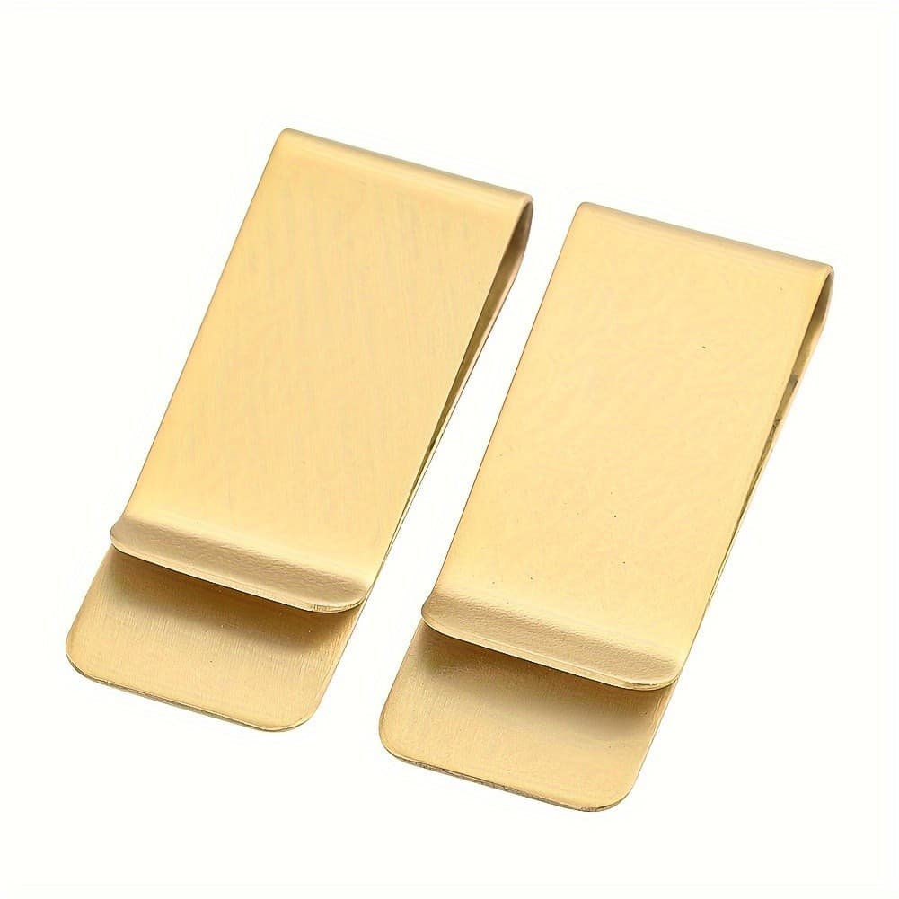 Clipe De Dinheiro Masculino De 2 Peças Para E Cartão De Crédito , Suporte Homens Minimalista , De Cobre