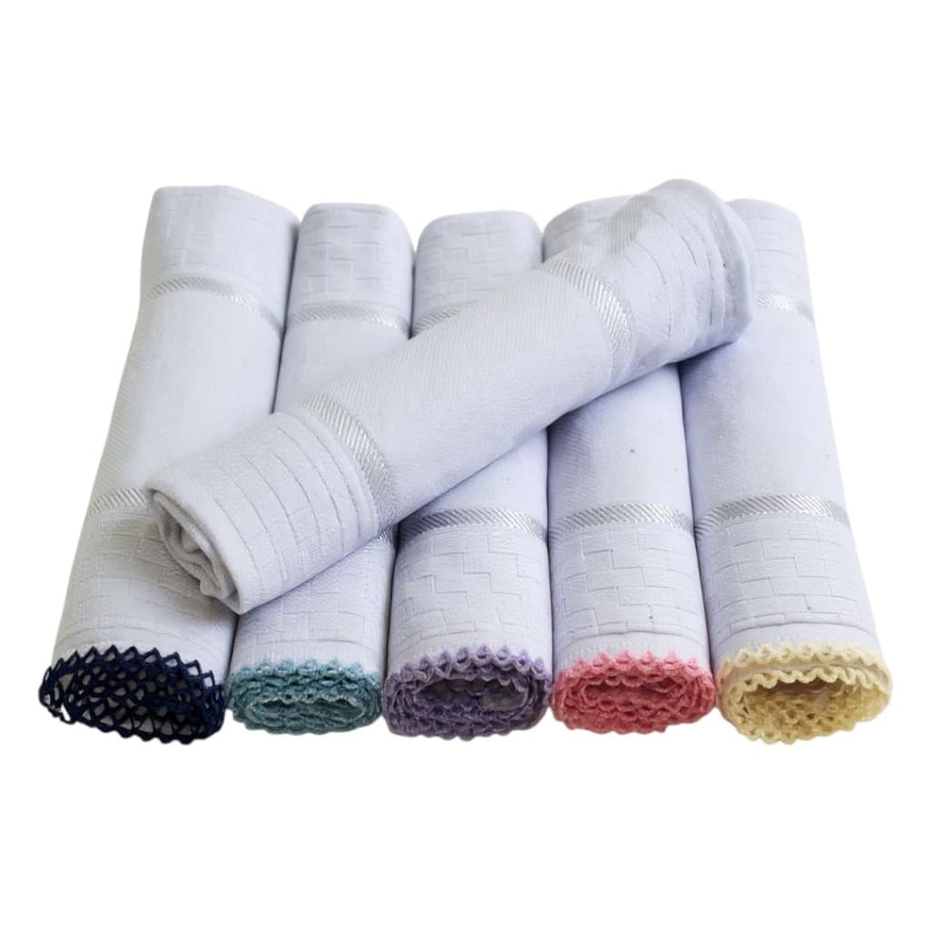 Kit 3, 6 ou 12 Fraldinha de Boca 100% Algodão 30x40cm Mabber | Faixa para Bordado ou Pintura