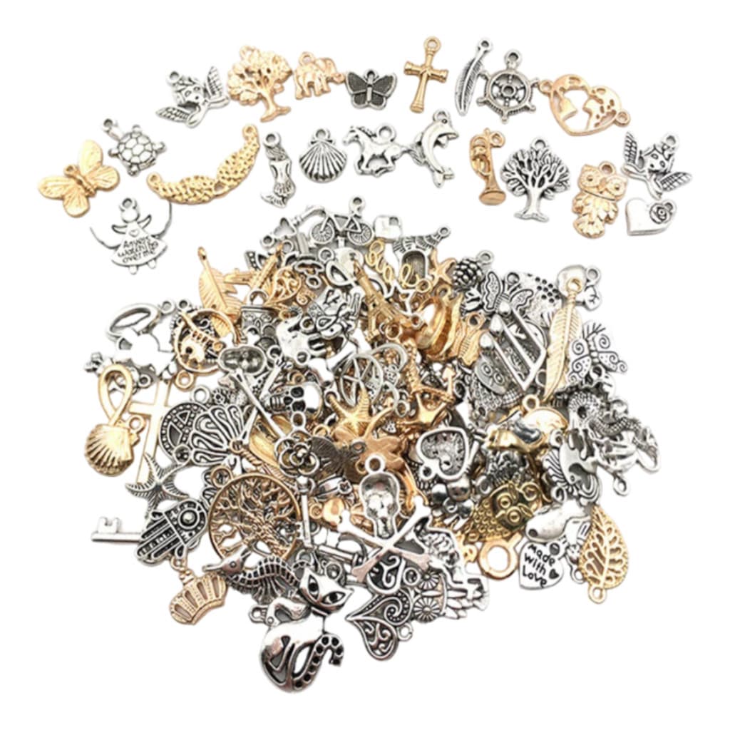 10/ 15/ 20/ 50 Pingente Metal Mix Para Pulseiras e Colares Infantil Artesanato