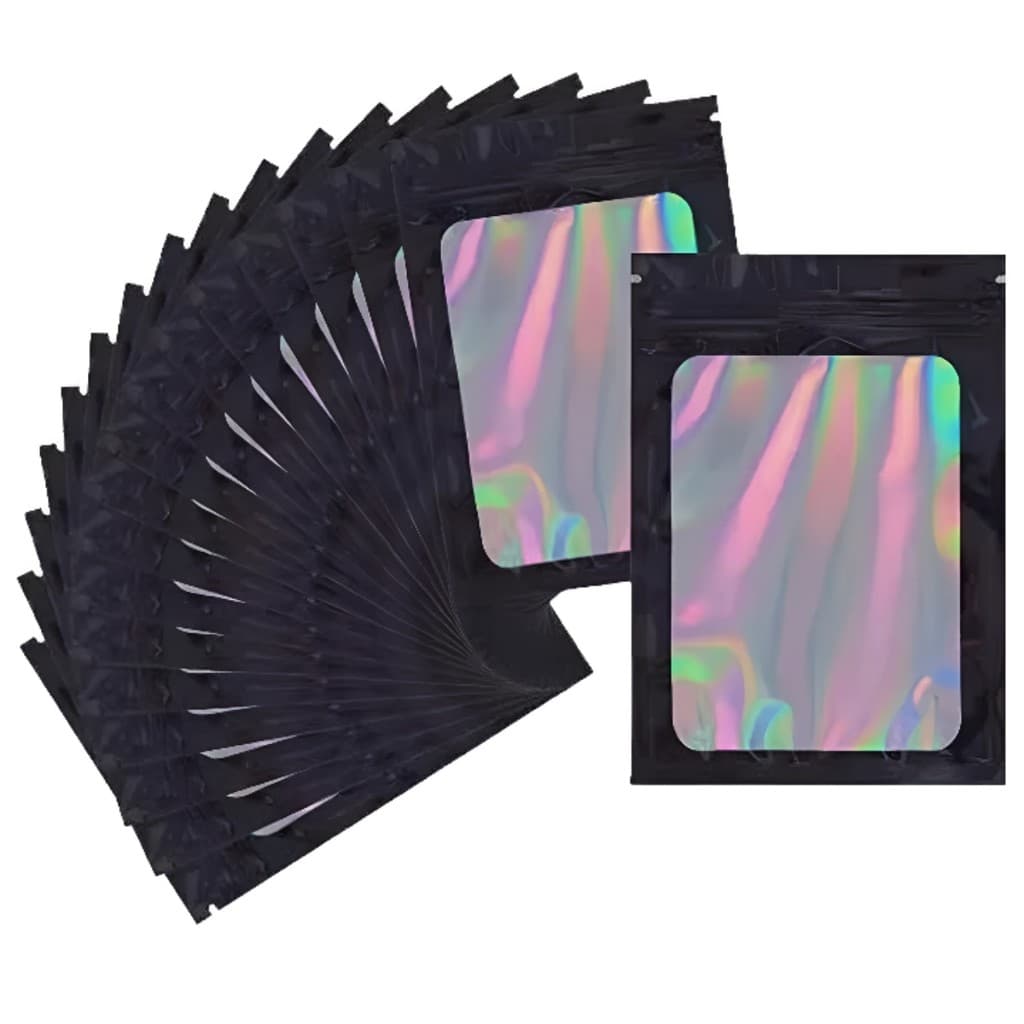 Saco Metalizado Laser com Visor Tres Tamanhos com 100 unidades