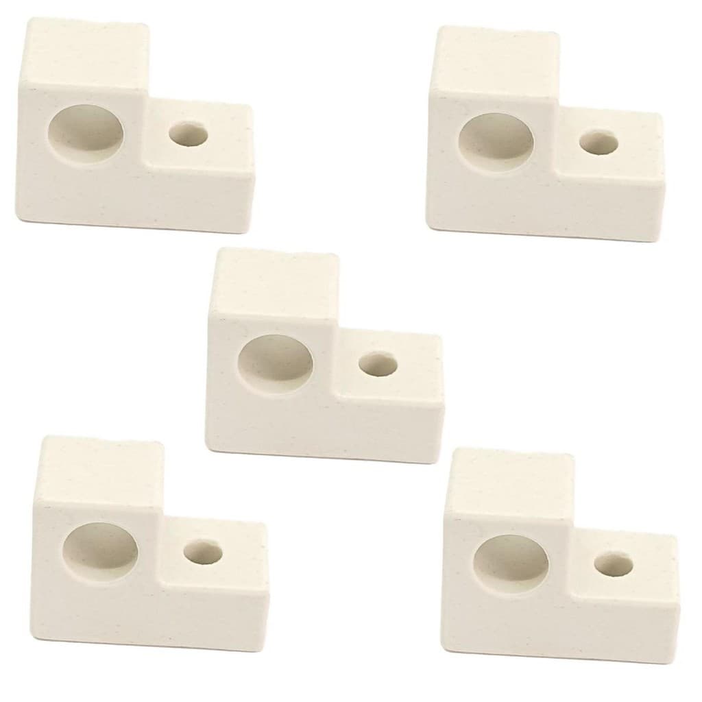 Kit Com 5 Suporte Isolador Louça Resistência Forno Elétrico