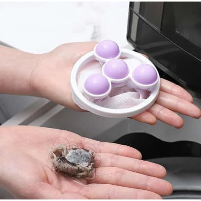 Kit 4 Filtro Coletor de Pelos Fiapos Flutuante Para Máquina de Lavar Roupa Reutilizável