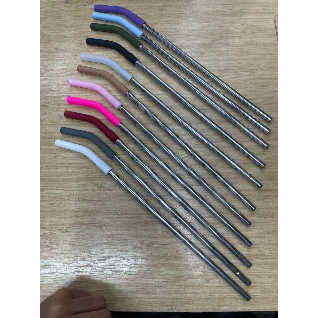 Canudo inox com bico silicone para copo Quencher 40oz