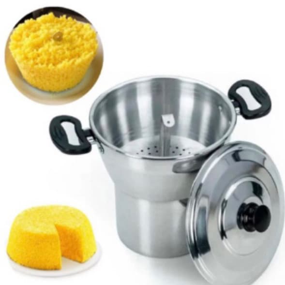 Cuscuzeiro alumínio nordestino polido N°14