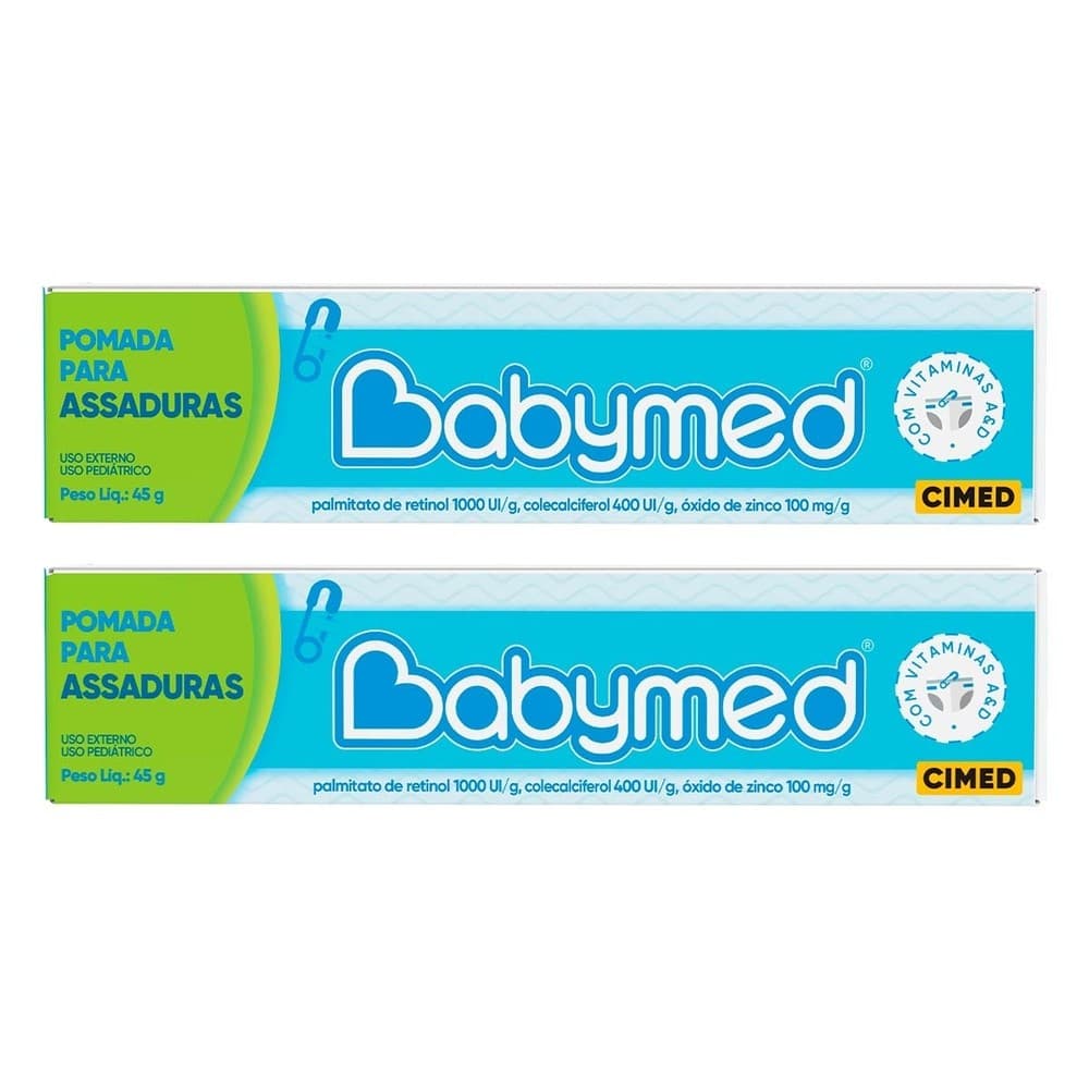 Kit 2 Pomadas Para Prevenção De Assaduras Babymed Azul 45g