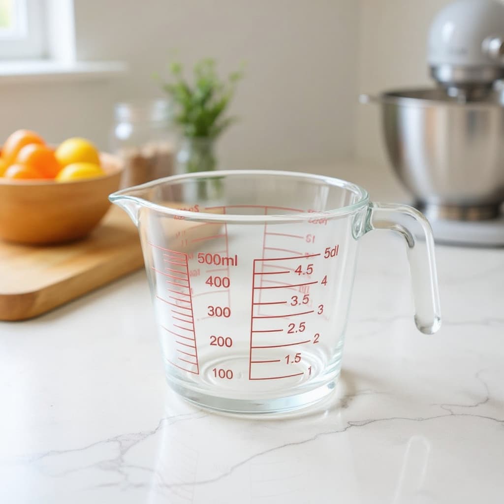 Jarra Medidora De Vidro 500ml com Alça Para Receitas Resistente