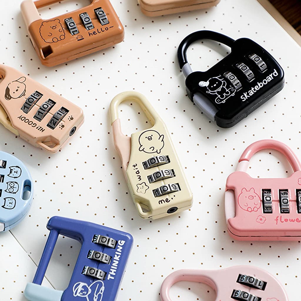 Cadeado Infantil Seguro | Trava, Fechadura e Presilha com Senha – Proteção Divertida para Mochilas e Armários