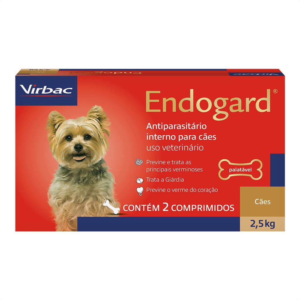 Endogard para Cães até 2,5 Kg Virbac - 2 Comprimidos