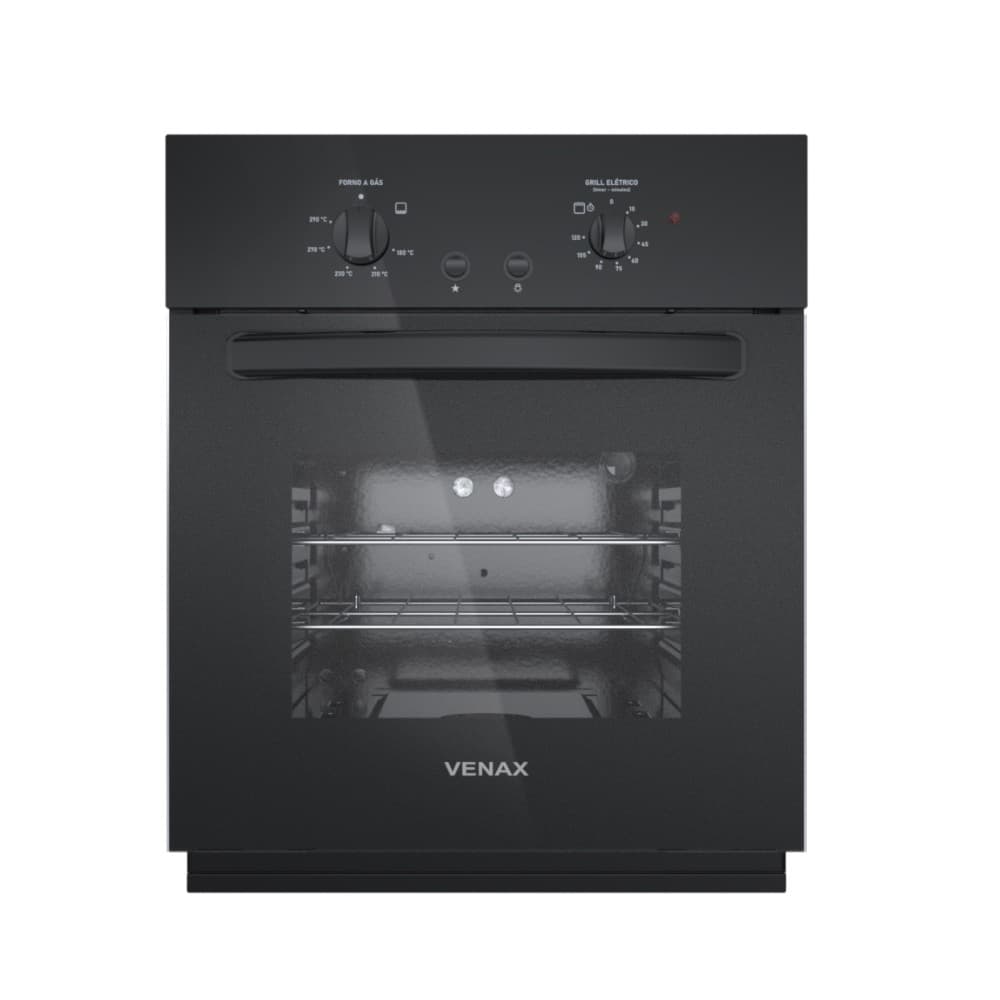 Forno de Embutir Venax Totale Nero Giii 50 Litros a Gas Preto
