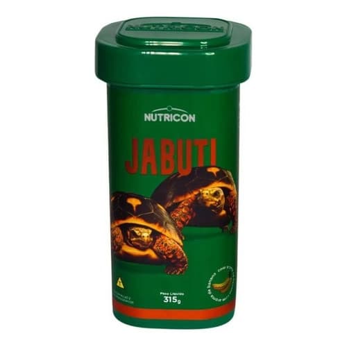 Ração Alimento P/ Tartarugas Jabuti Cágados Nutricon 315g com Aroma de Banana
