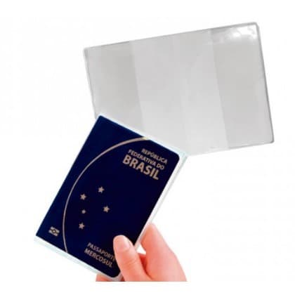 Capa Para Passaporte em Pvc Cristal 13cm x 19cm c/3