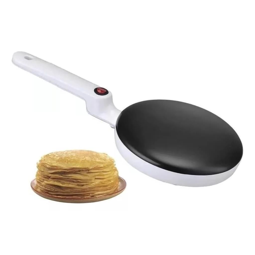 Maquina de Panqueca Elétrica Antiaderente Branco 110V /127V