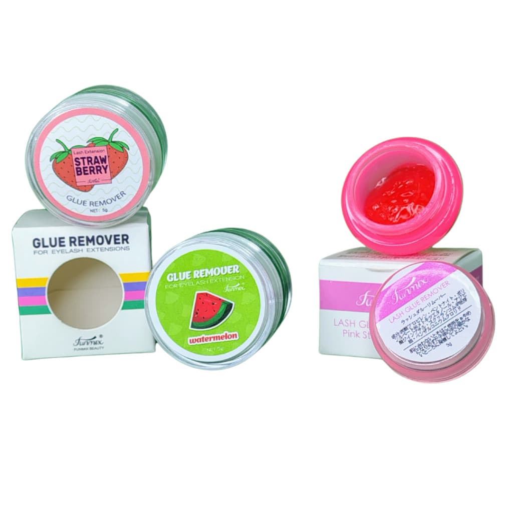 Funmix 5g Rosa Cílios Postiços Extensão Cola Removedor De Creme Para Cílios Removedor