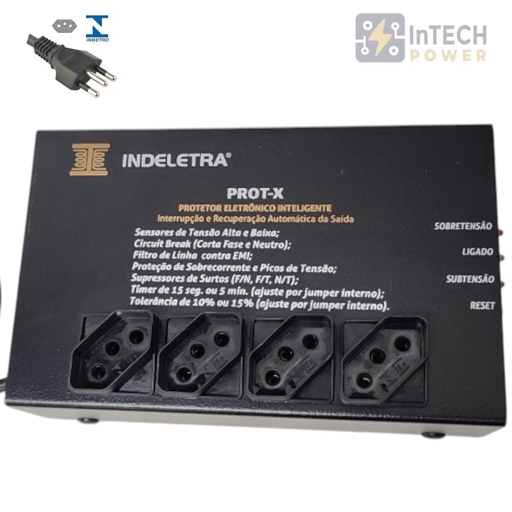 PROT-X - PROTETOR DE REDE ELÉTRICA 1200W ATÉ 10A 127V