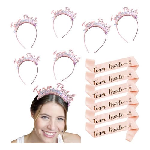 Kit Faixas Festa Despedida De Solteira Madrinhas Team Bride Kit Faixas Festa Despedida De Solteira Madrinhas Team Bride 