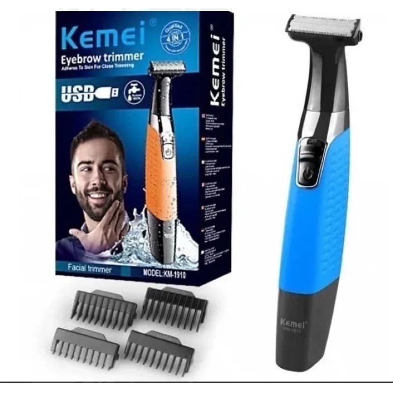 Barbeador Elétrico Recarregável Kemei 1910 A Prova D'Água