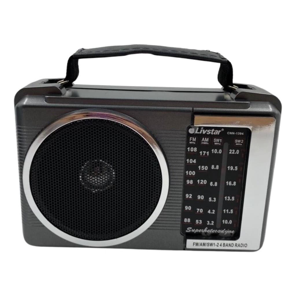 Rádio Am fm Livstar Portátil 4 Faixa Presidio Penitenciaria Sem USB 110/220v