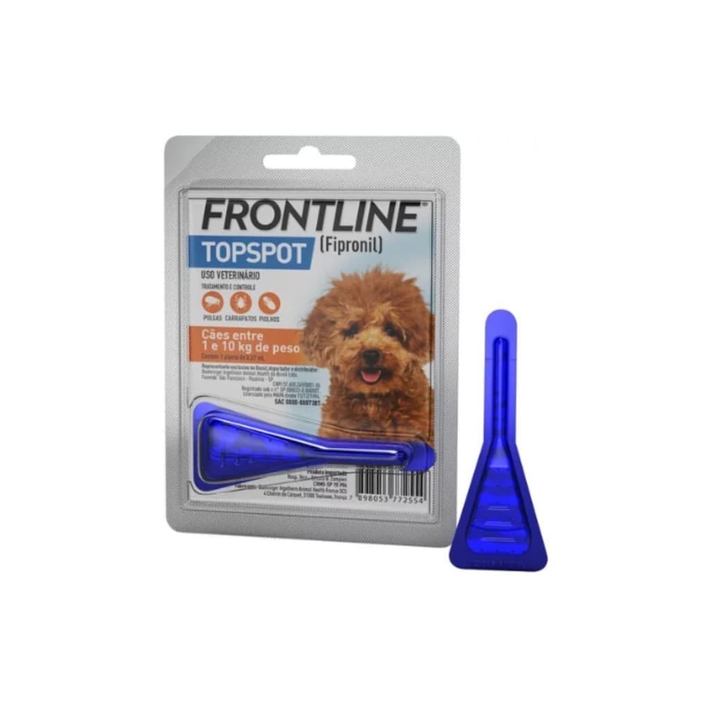 Antipulgas e Carrapatos Pipeta Frontline Cão Até 10kg