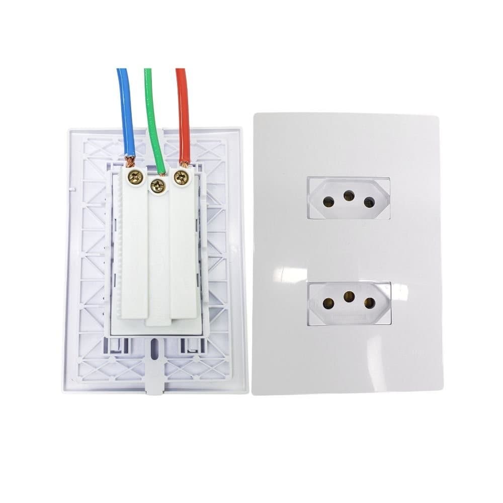 Conjunto 2 Tomadas 2P+T 10A 94120 - Ilumi