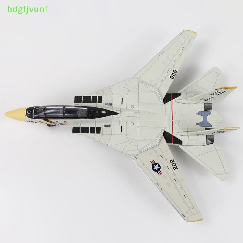 BDGF Escala 1 : 72 F-14 Tomcat Fighter Jet Modelo-Aeronave De Plástico ABS Branca E Preta Com Design Detalhado , Comprim
