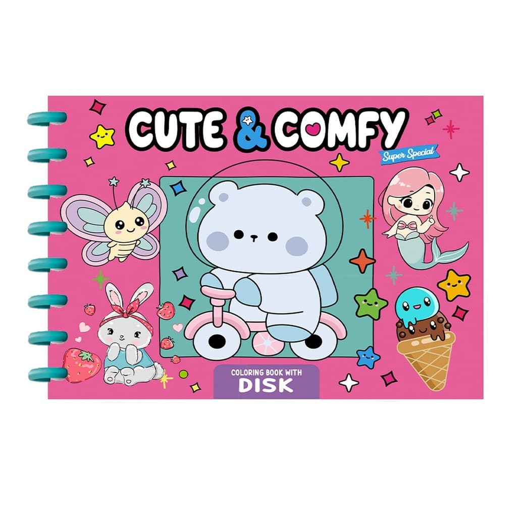 Cute & Comfy Super Special - Edição 17 - Livro de Colorir Adulto - Encadernação com Disco