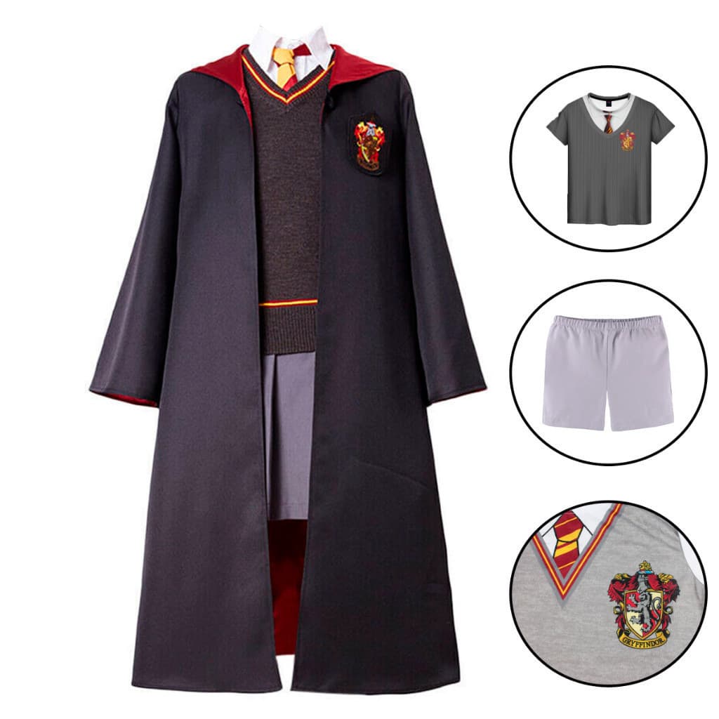 Fantasia Capa Harry Potter Grifinória Hermione Infantil Cosplay