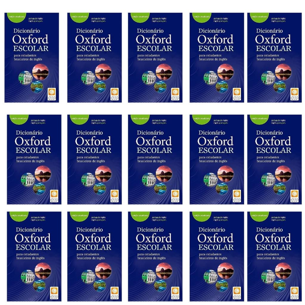 Kit 15 Livros: Dicionario Oxford Escolar Para Estudantes Brasileiros de Ingles