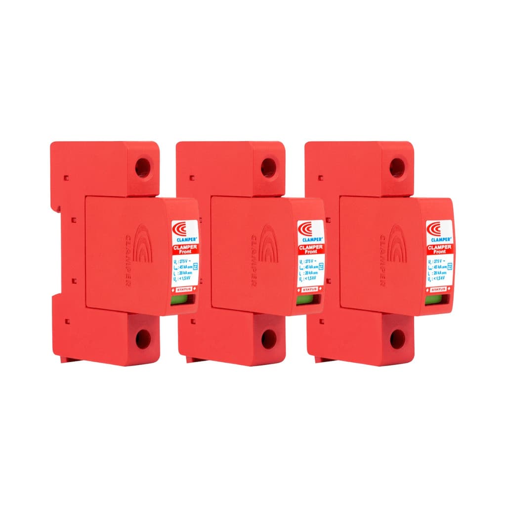 Kit com 3 Dps Proteção De Surto Clamper Anti Raio 275v 45ka