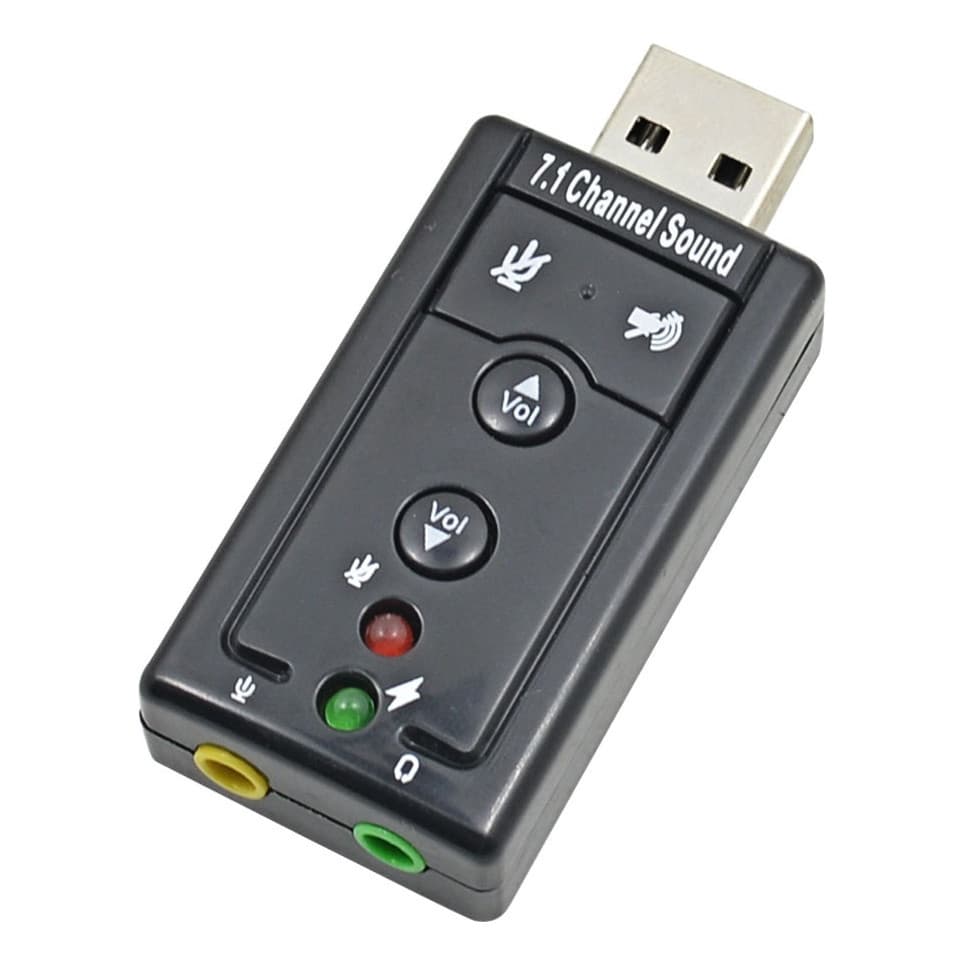 Placa De Som Usb 7.1 Adaptador Audio P2 P3 Pc Notebook