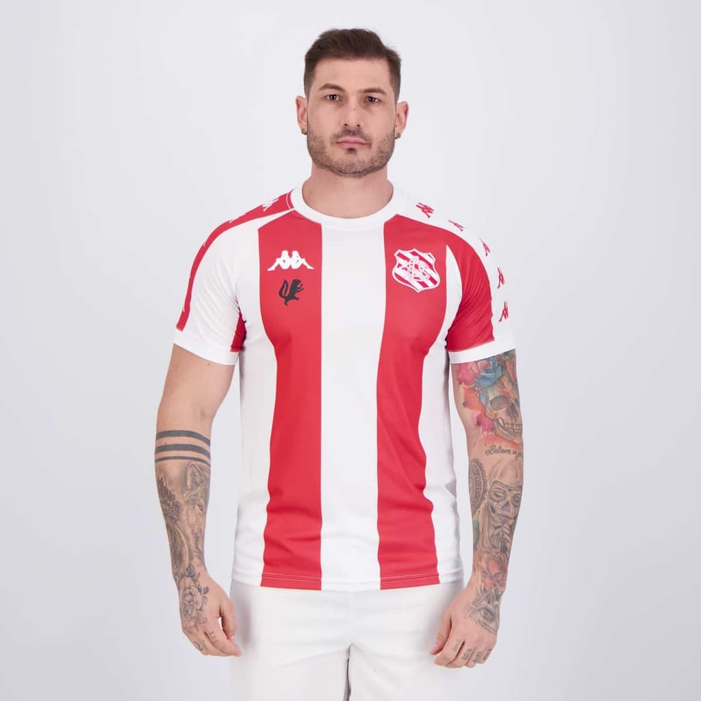Camisa Kappa Bangu I Supporter Vermelha e Branca