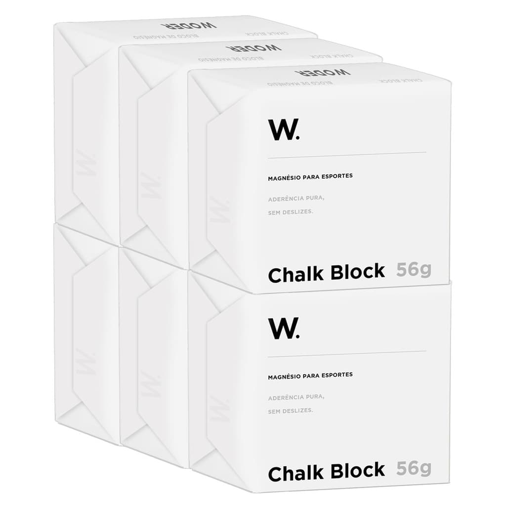 Kit Com 6 Magnésio Em Bloco Chalk Block Cross Escalada 56g