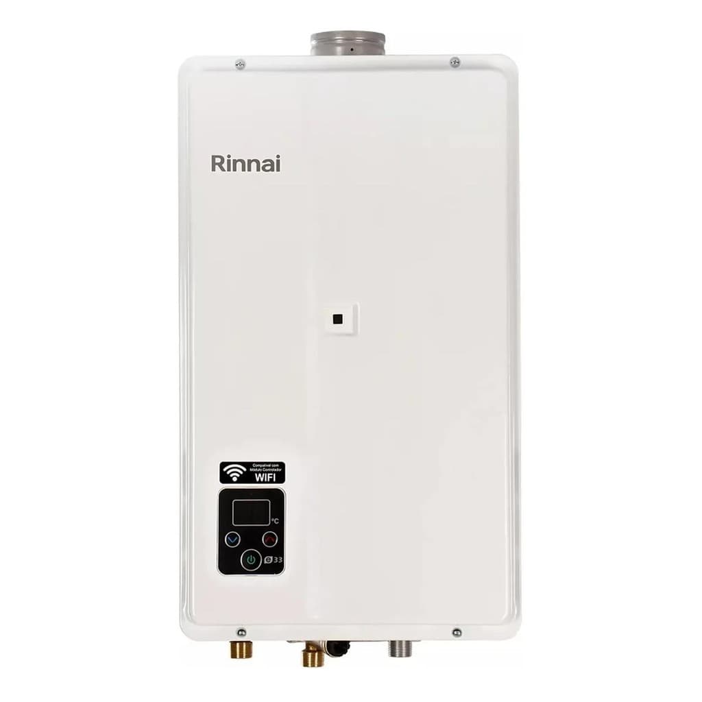 AQUECEDOR A GAS DIGITAL E33 BRANCO 32,5 LITROS GN RINNAI